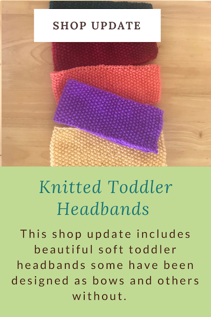 Picture of hand knitted headbands for toddlers