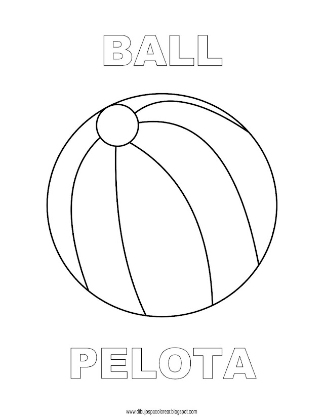 Dibujos Inglés - Español con P: Ball - Pelota