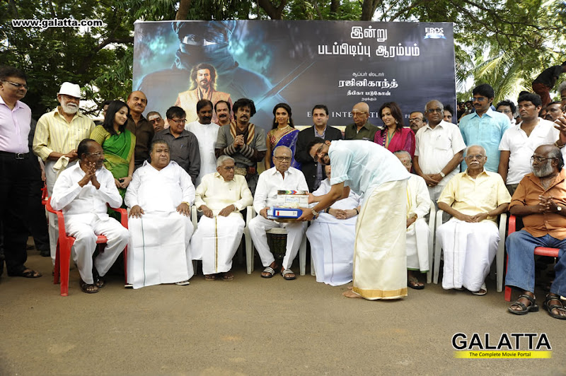 SuperStar Rajini new movie Rana Launch Photos show stills