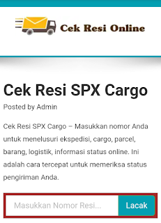 Cek Resi SPX (Sriwijaya Prima Express) Cargo