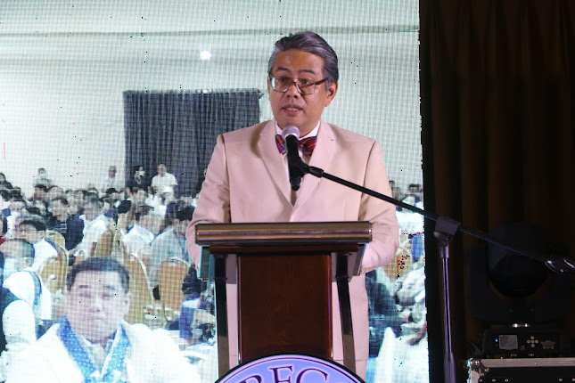 Subic Bay Freeport Chamber of Commerce (SBFCC) President Benjamin Antonio III welcomes guests and members of the chamber to the annual State of the Freeport Address (SOFA).