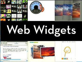There are so many widgets for Web, blogs, windows and android.  Widgets for WEB/BLOG  You can find a suitable widget for your website/Blog. Counter, Clock, Currency converter, Job Box, Popup Box ETC.