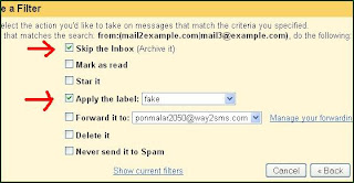 Block unwanted mails in gmail