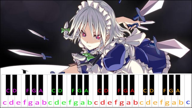 Night of Nights by Touhou Piano / Keyboard Easy Letter Notes for Beginners