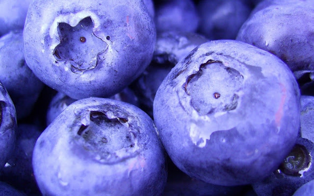 Macro Blueberries