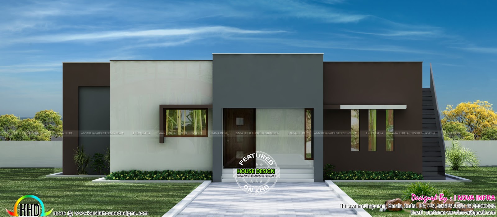 Minimalist House Single Floor Kerala Home Design Bloglovin with Minimalist House Design India