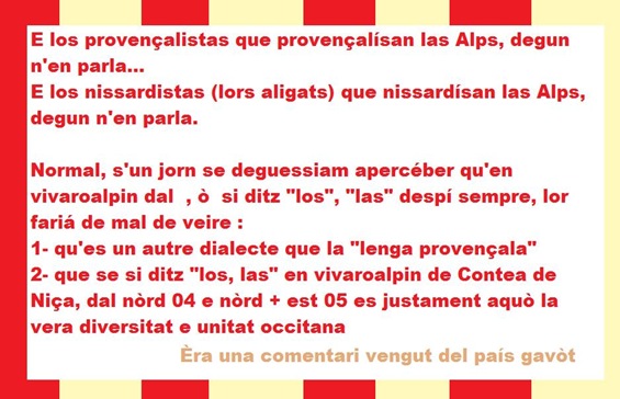 comentari als provençalista del Colectiéu prouvençau