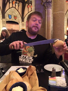 My husband misbehaving at Disney's Royal Table