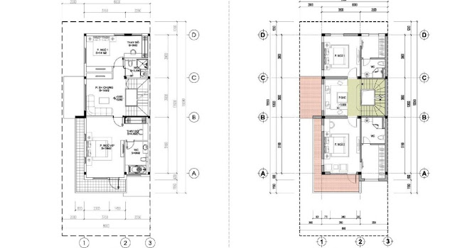 Mặt bằng tầng 2 biệt thự song lập Foresa Villa