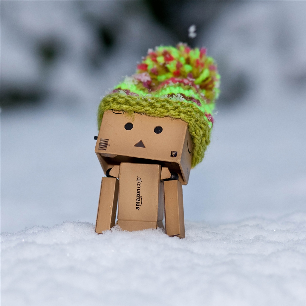 iPad 4 Wallpaper - Danbo Discovering Snow - HD Wallpapers ...