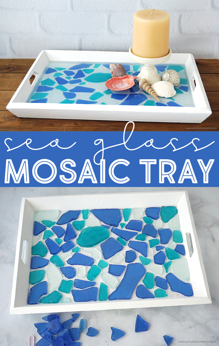 Sea Glass Mosaic Tray