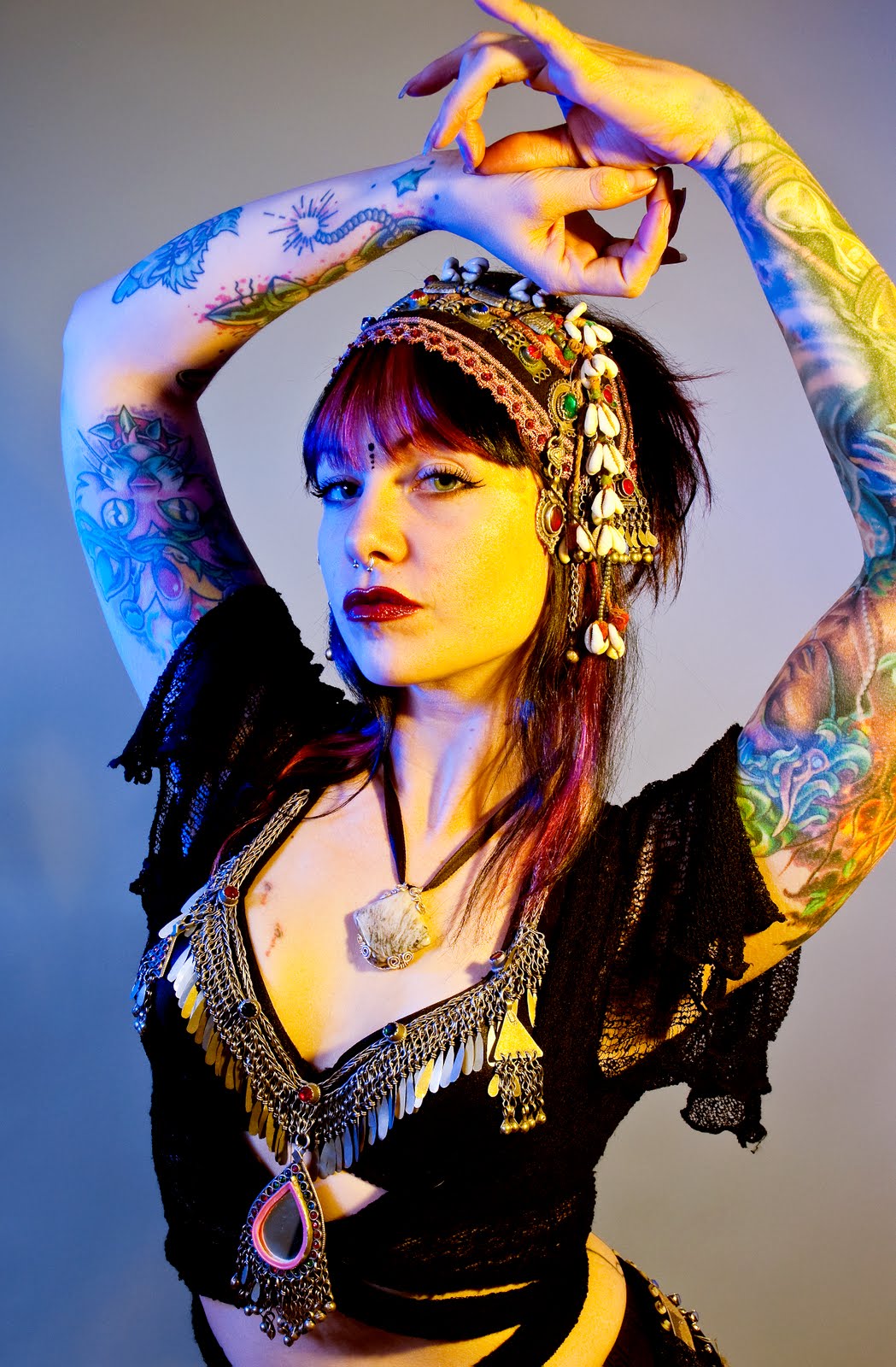 tattoo woman female coloured