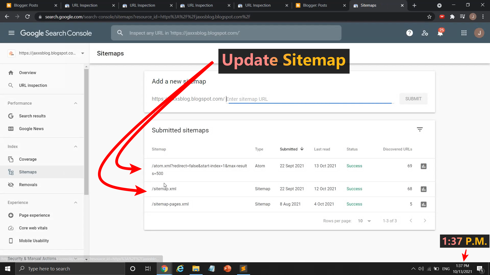 How to update sitemap in Google Search Console - Fix Discovered Currently Not Indexed