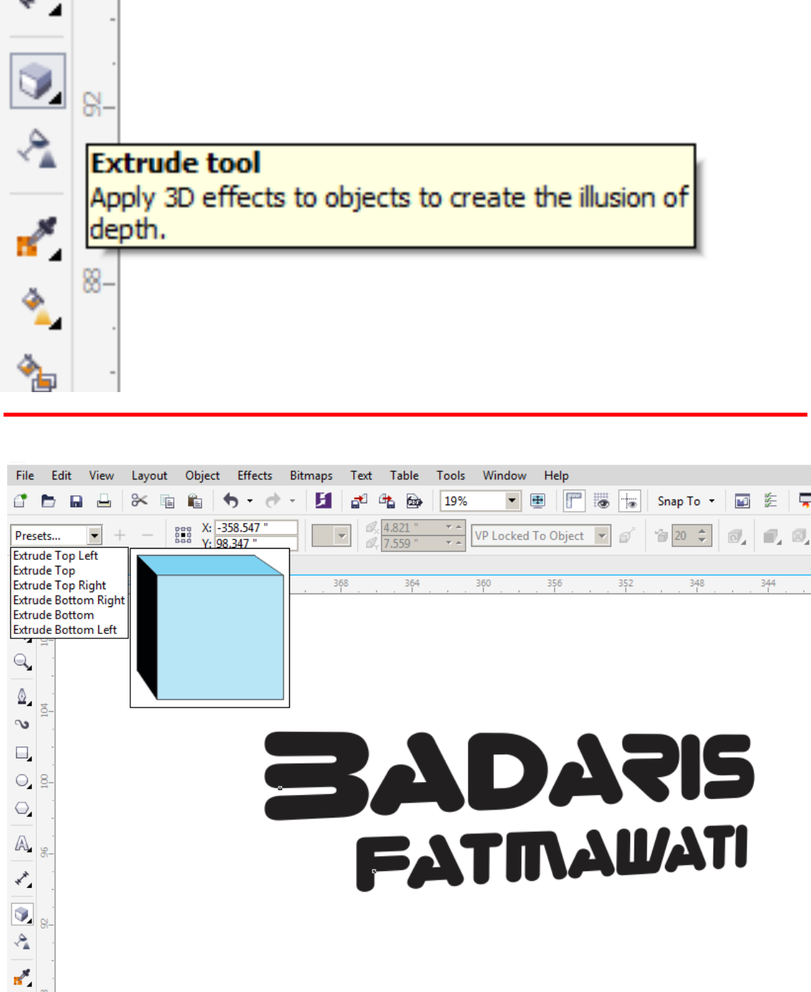 Cara Membuat Tulisan Dan Box Efek 3D Dengan Corel Draw Terbaru