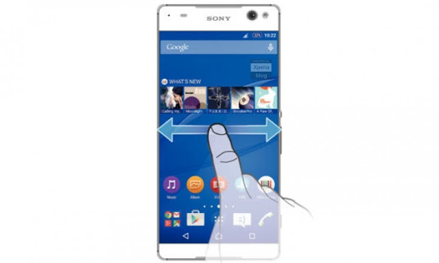 Sony Xperia C5 Ultra manual affirms without bezel show 