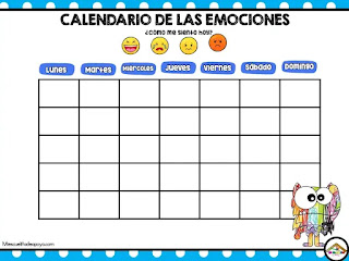 Calendario de emociones para imprimir