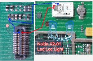 nokia x201 lcd light problem jumpers solution