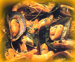 Salteado de mariscos