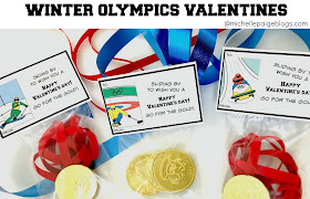 Winter Olympics Valentines with Gold Medals @michellepaigeblogs.com