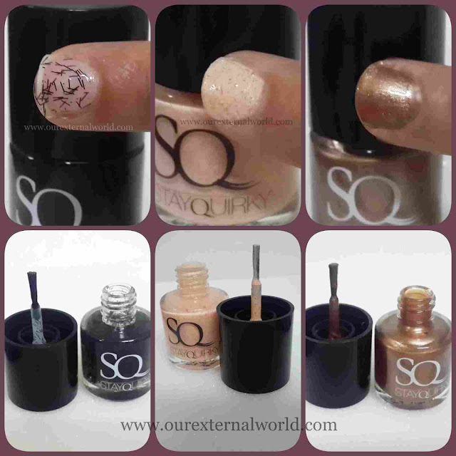 Stay Quirky Nail Polishes - Hell Broke Loose, Not So Aloof, Polish Me Se*y, swatches, review, nail art, Indian Nail Blog, beauty blog