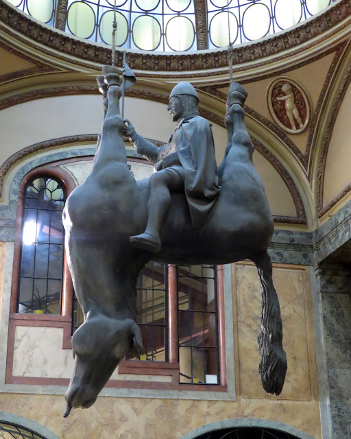 The horse by David Černý, Pasáž Lucerna, Palác Lucerna, Štěpánská, Nové Město, Prague
