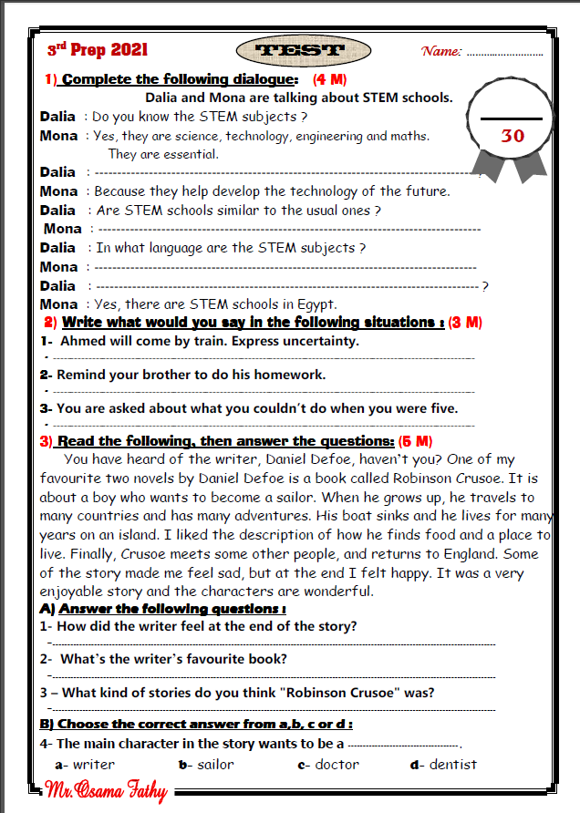 Test prep 3 units (4)(5)(6) Mr_Osama_Fathy 2021