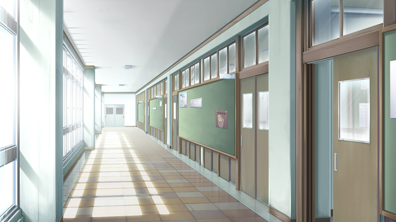 Anime girl in hallway by MariHeartArt on DeviantArt