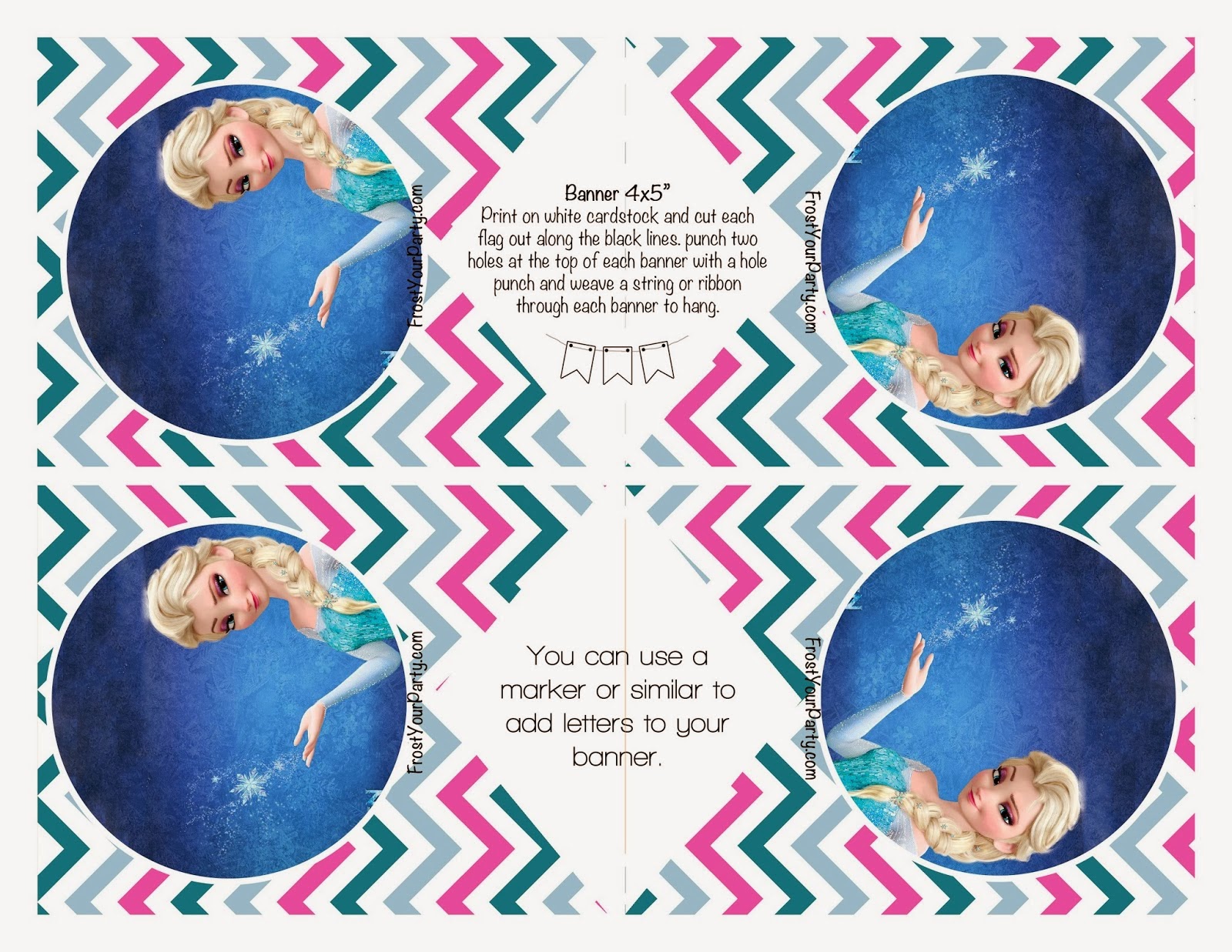 Frozen Colored Free Printable  Party  Kit Oh My Fiesta 