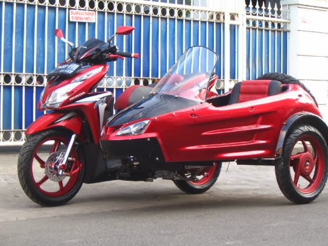 Modifikasi Honda Vario Techno 125 PGM FI Sespan Side Car 