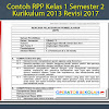 Contoh Rpp Kelas 1 Semester 2 Kurikulum 2013 Revisi 2017