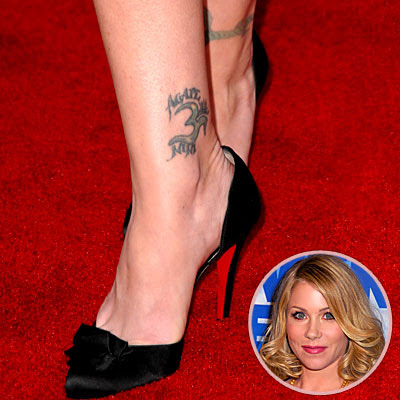 Christina Applegate Ankle Tattoos