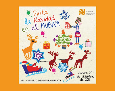 Imagen 02. labrujulazularte 2012/12/21 Museos en Navidad. Montaje gráfico para el Concurso Pinta la Navidad en el MUBAM