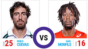 Pablo Cuevas enfrenta a Gael Monfils por la tercera ronda del M1000 de Miami