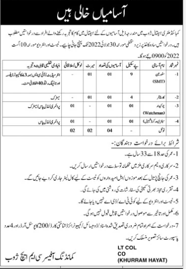Army Civilian Jobs 2022 in CMH | CMH Jobs 2022