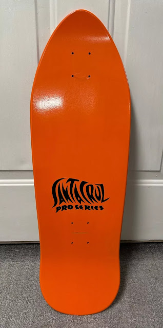 Santa Cruz Jason Jessee Sungod orage dip reissue 80's skateboard deck.
