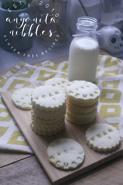 Homemade dairy free shortbread cookies with milk