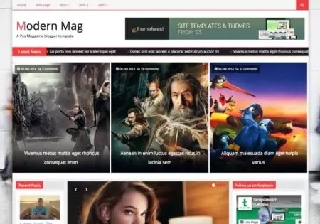 Modern Mag Responsive Blogger Template for Free। Download Latest Magazine Blogger Templates in 2021