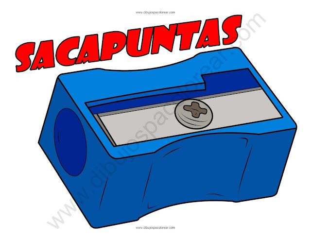 Sacapuntas dibujo a color y para colorear