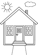 House Coloring Page