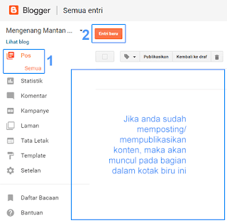 Tampilan Dashboard Blogspot