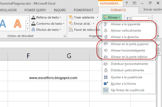 Las Autofomas en Excel y el Teorema de Pitágoras