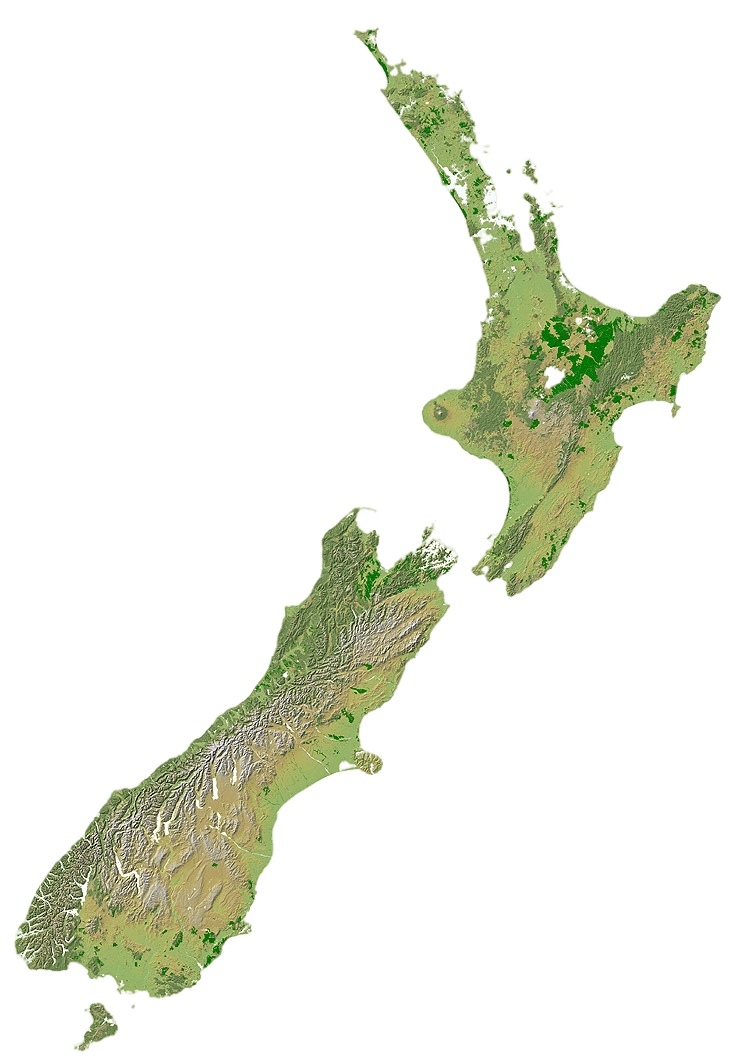New Zealand Relief Maps