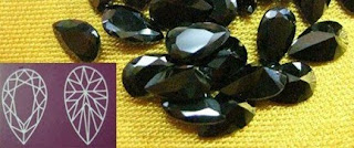 Cubic Zirconia black Pear shape stones China Supplier and Wholesale