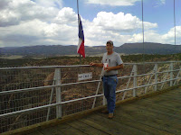 Patrick on the bridge that spans the Royal Gorge