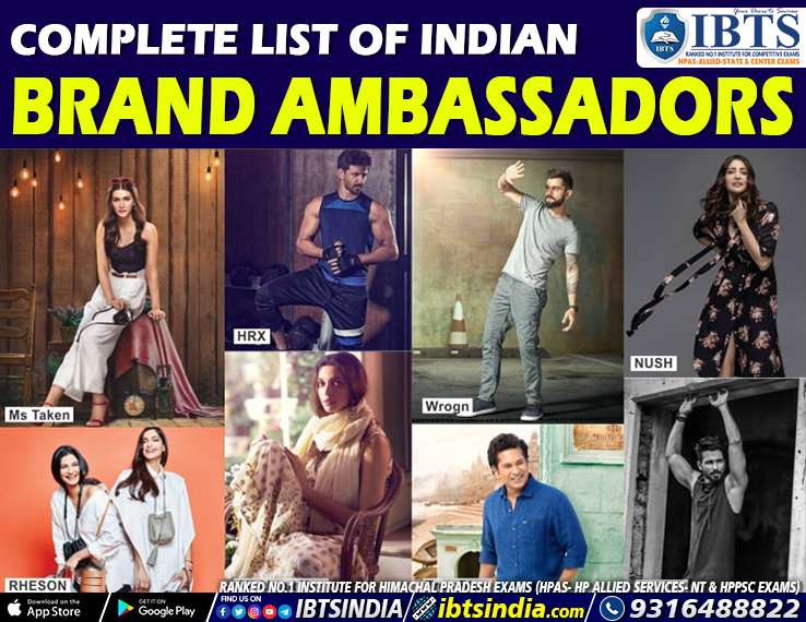 List of Indian Brand Ambassadors 2023 (Updated list) (Download PDF)