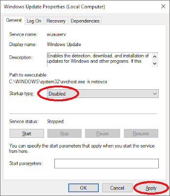 Disable windows update