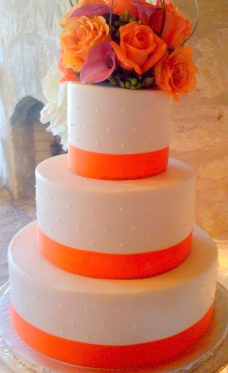 Bernardo s Flowers Orange  Flower Cake  Decor