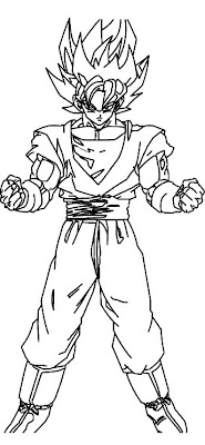 Goku como Super Sayayin para colorear