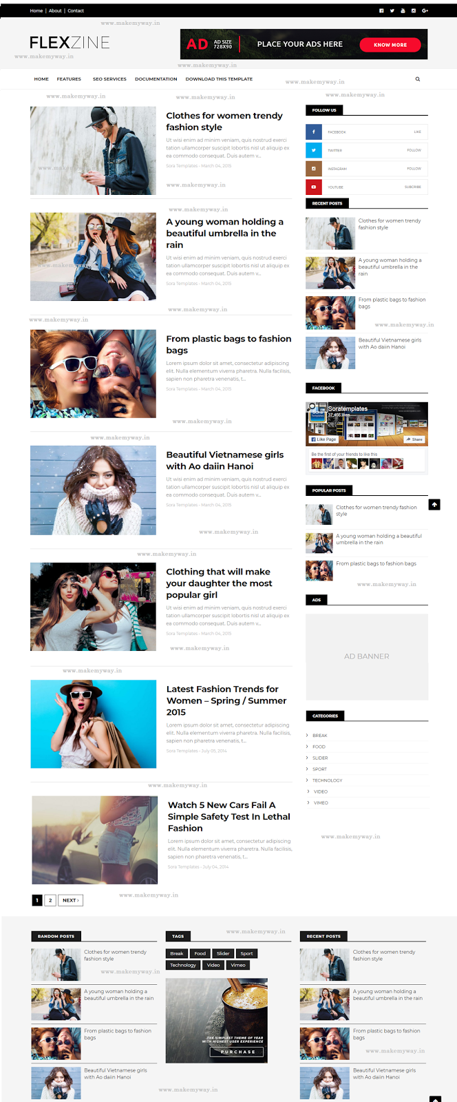 FlexZine Blogger Theme