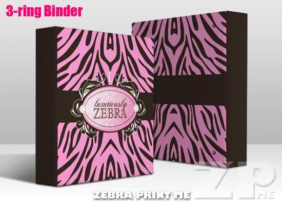 Luxuriously Pink N Brown Zebra Binder